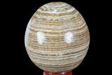 Polished, Banded Aragonite Egg - Morocco #98449-1